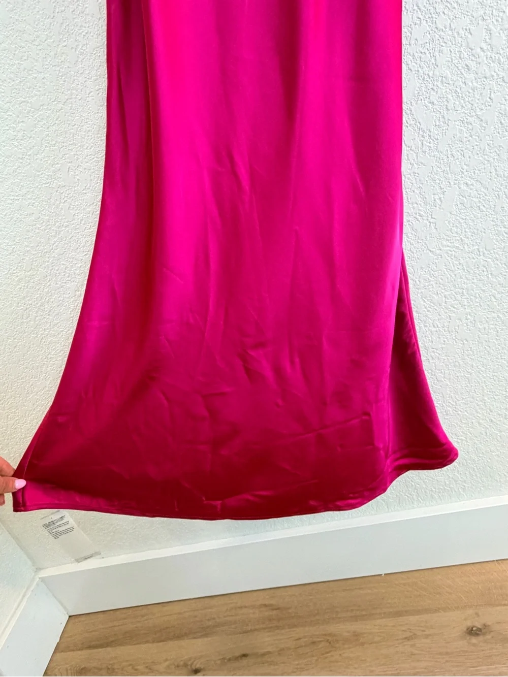 Abercrombie & Fitch Satin Cowl Back Slip Midi Dress in Hot Pink NWT! Size XS